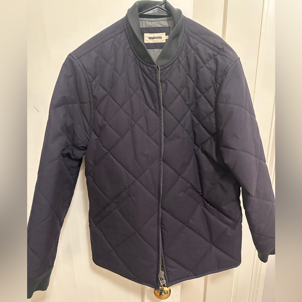 Taylor Stitch Men's Quilted Dark Blue Jacket (like new)